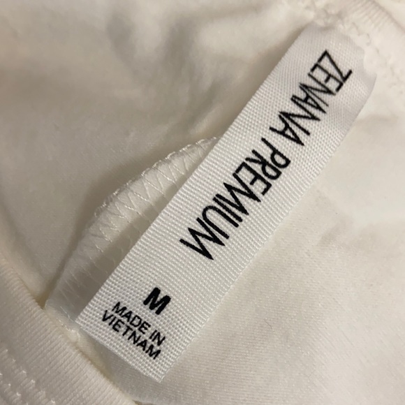 NeW Zenana Premium Ivory butter Soft Lattice Sleeves Blouse - Picture 4 of 5